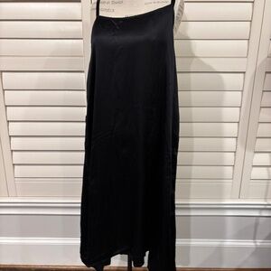 Lux, blue- black silk vintage Krista Larson slip/dress.